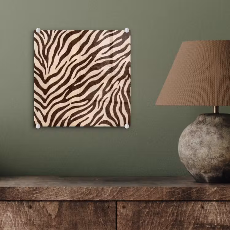Zebra - Strepen - Bruin plexiglas 5mm klein -sfeer3