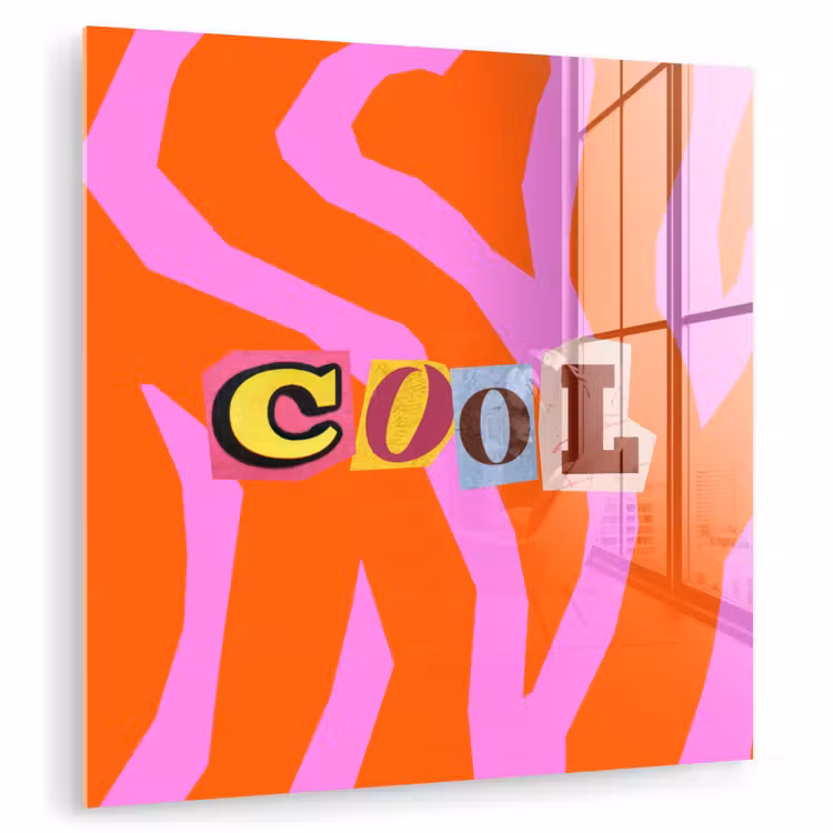 Zebraprint - Grafisch - COOL - Oranje plexiglas 5mm klein -zzzproduct_nieuw