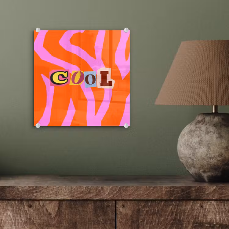 Zebraprint - Grafisch - COOL - Oranje plexiglas 5mm klein -sfeer3