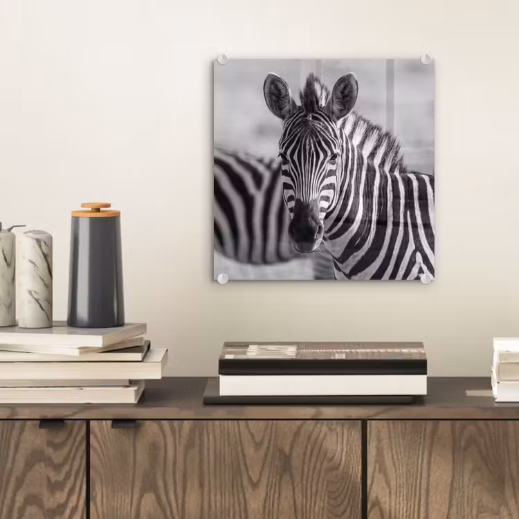 Zebra's - Zwart - Wit plexiglas 5mm klein -sfeer1