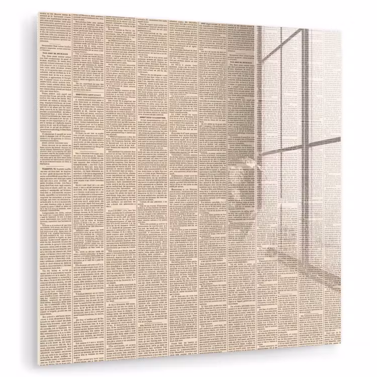 Krant - Nieuws - Historisch - Vintage - Beige plexiglas 5mm klein -zzzproduct_nieuw
