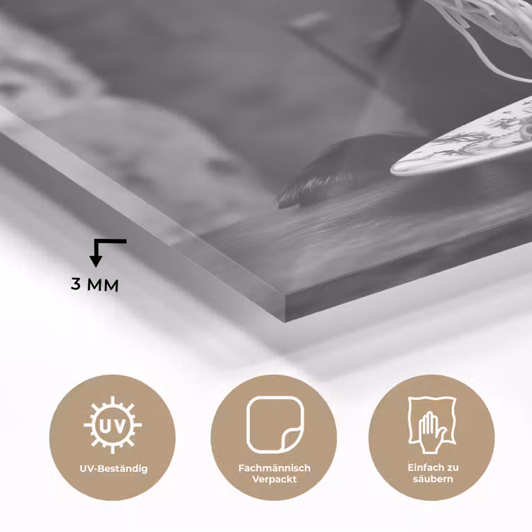 Geit - Bord - Spaghetti - Zwart Wit plexiglas 5mm klein -wsfeer2_DE