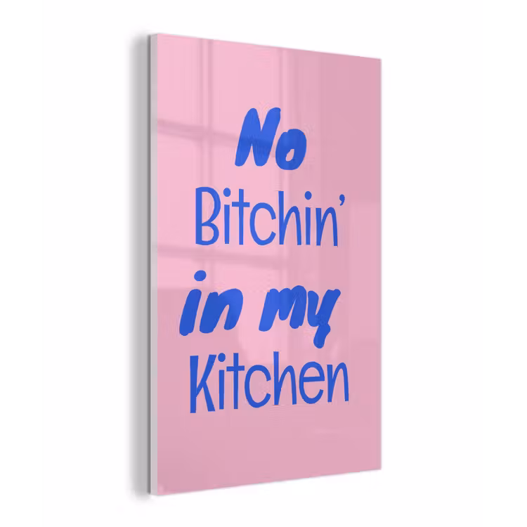 Quote - Blauw - Lettertype - Keuken plexiglas 5mm klein -z3d