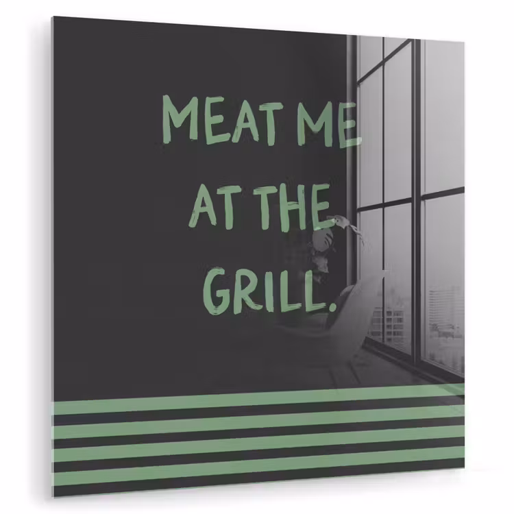 Quote - Groen - Grill - Zomer plexiglas 5mm klein -zzzproduct_nieuw
