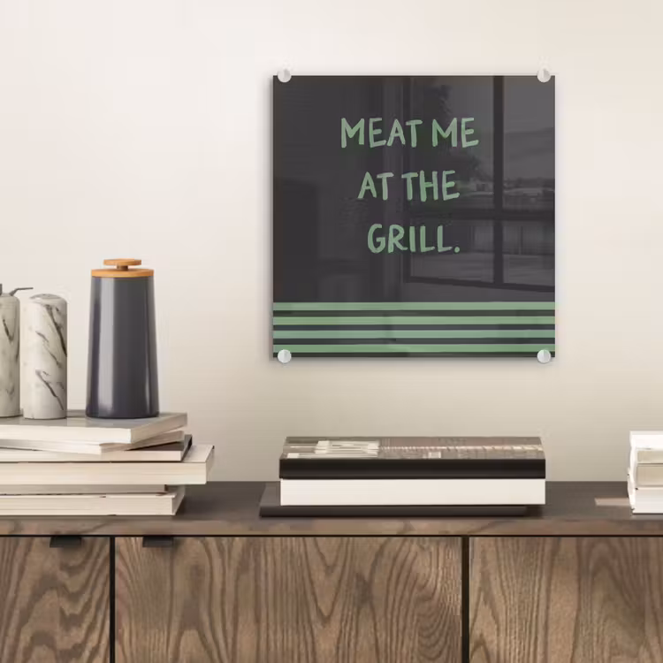 Quote - Groen - Grill - Zomer plexiglas 5mm klein -sfeer1
