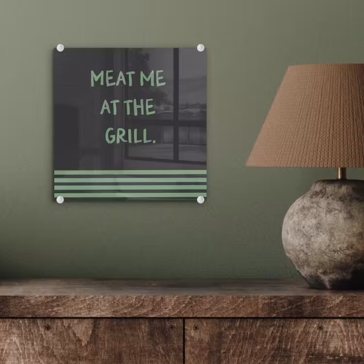 Quote - Groen - Grill - Zomer plexiglas 5mm klein -sfeer3