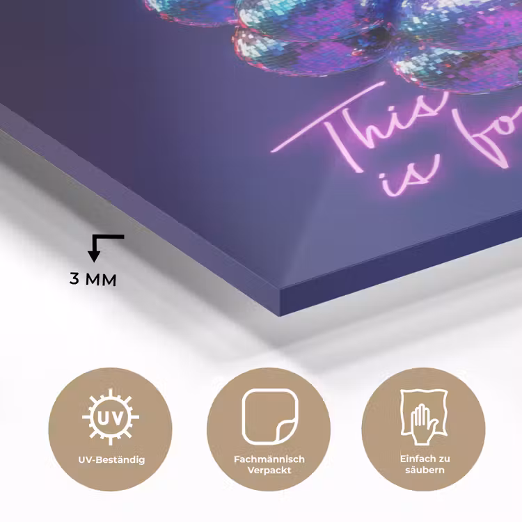 Quote - Neon - Disco - Druiven plexiglas 5mm klein -wsfeer2_DE