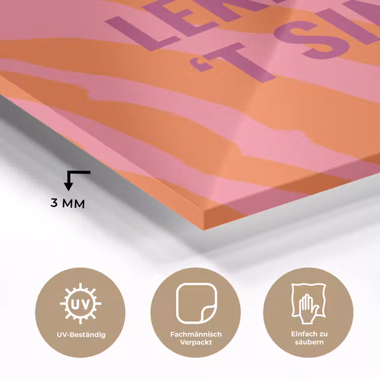 Quote - Zomer - Roze plexiglas 5mm klein -wsfeer2_DE