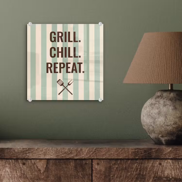 Quote - Strepen - Grill plexiglas 5mm klein -sfeer3