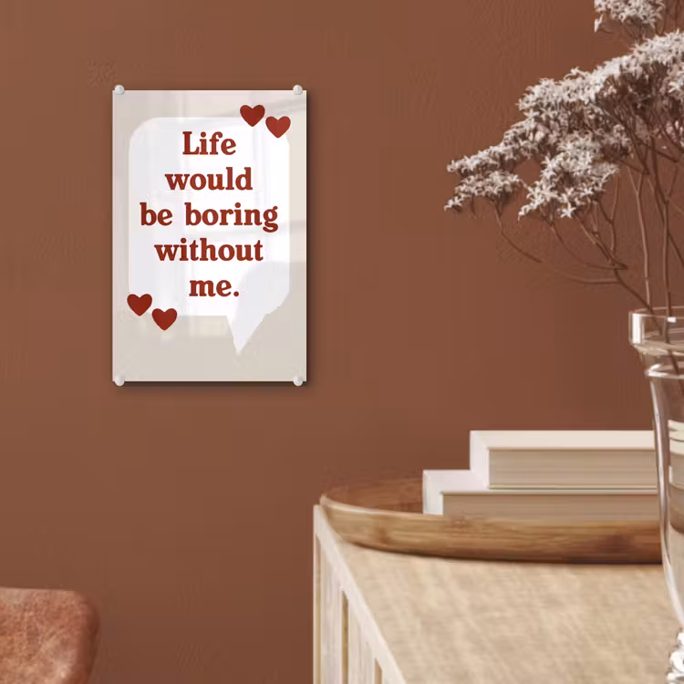 Quote - Tekstballon - Hartjes plexiglas 5mm klein -sfeer5