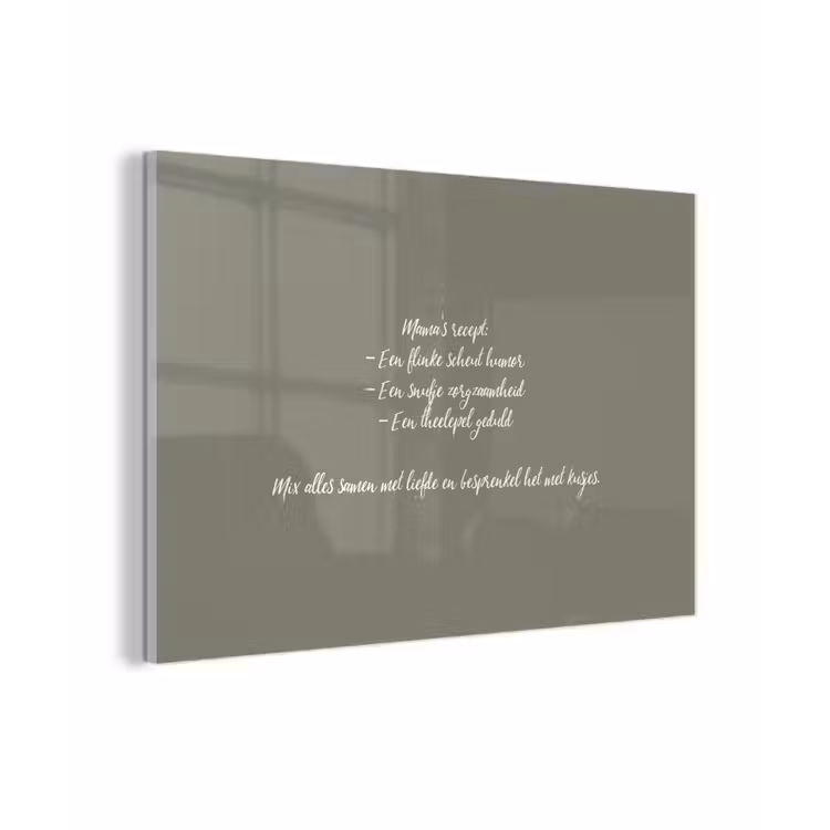 Quotes - Ma - Spreuken - Mama's recept - Koken plexiglas 5mm klein -sfeer1