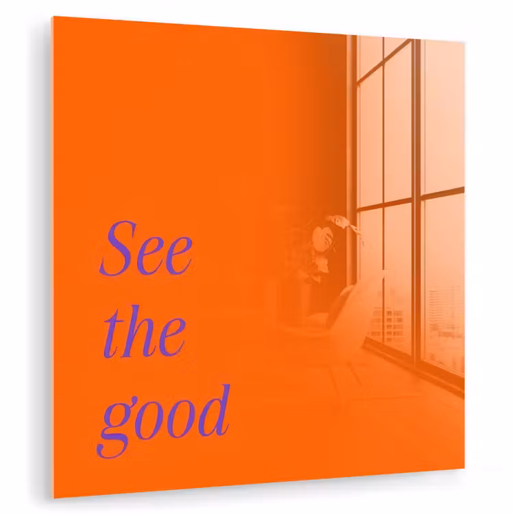 See te good - Paars - Oranje plexiglas 5mm klein -zzzproduct_nieuw