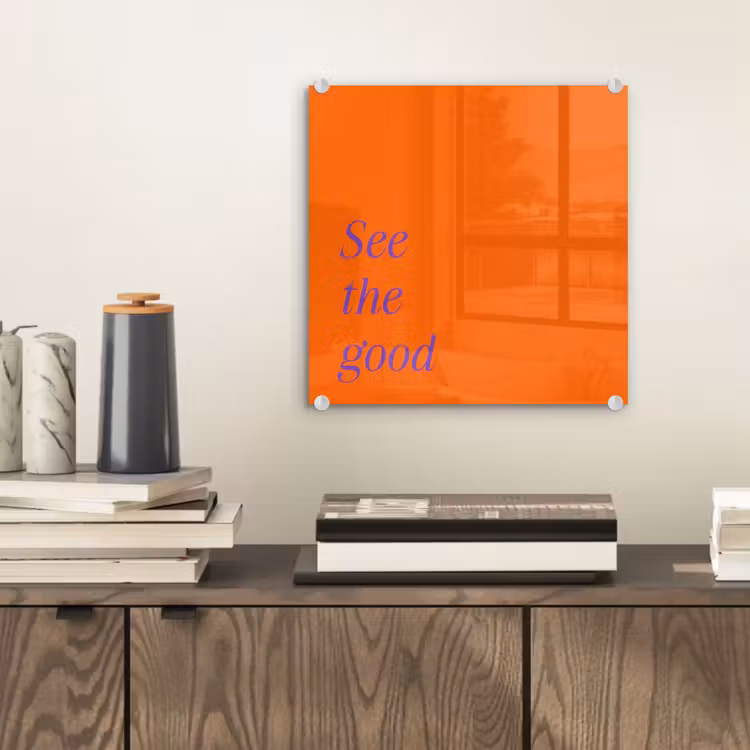 See te good - Paars - Oranje plexiglas 5mm klein -sfeer1