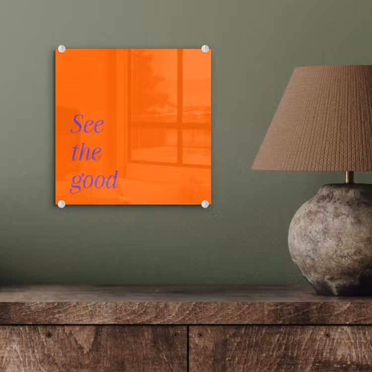 See te good - Paars - Oranje plexiglas 5mm klein -sfeer3