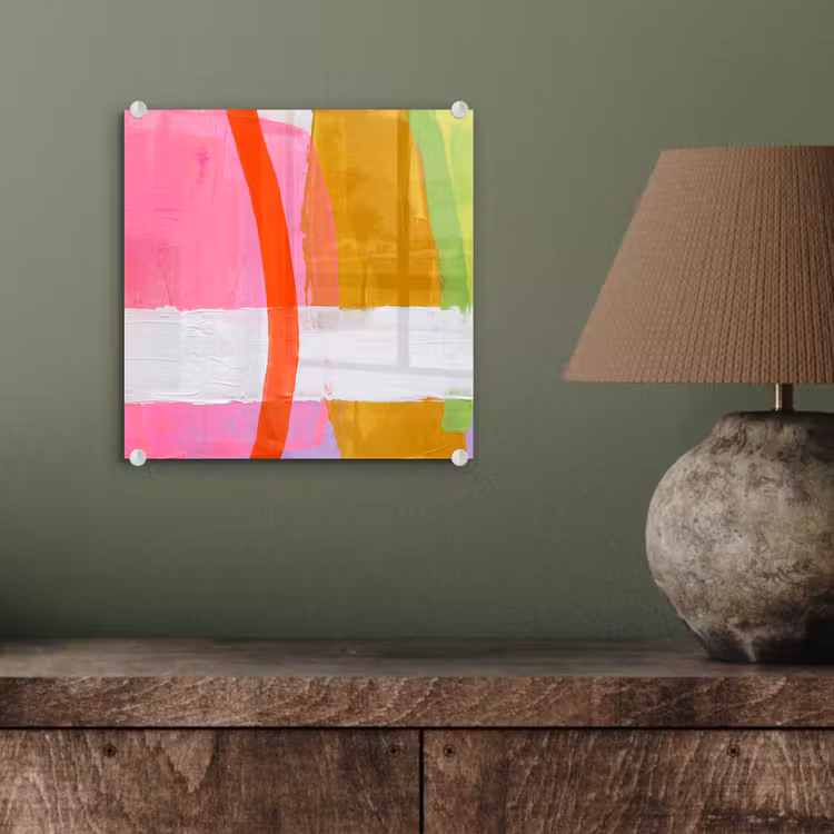 Glasbild - Zusammenfassung – Farbenfroh – Formen – Modern – Kunst - Abstract - Kleurrijk - Vormen - Modern - Kunst plexiglas 5mm klein