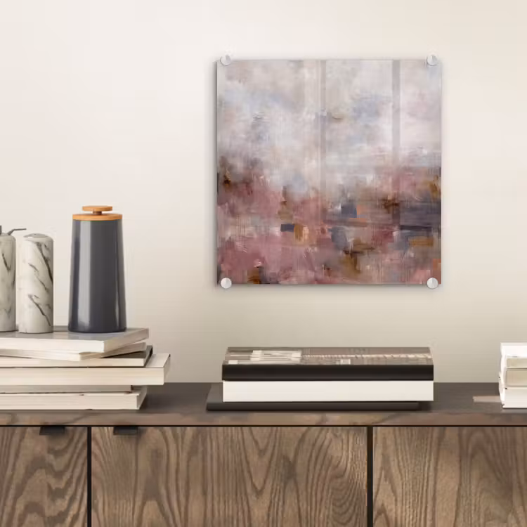 Glasbild - Zusammenfassung – Fließend – Kunst – Modern – Beige - Abstract - Vloeiend - Kunst - Modern - Beige plexiglas 5mm klein