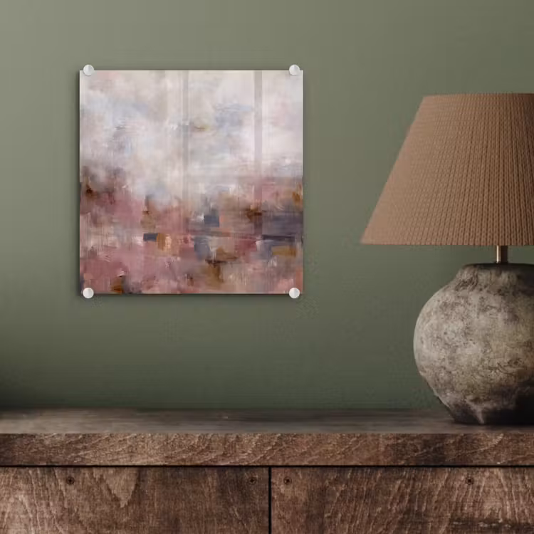 Glasbild - Zusammenfassung – Fließend – Kunst – Modern – Beige - Abstract - Vloeiend - Kunst - Modern - Beige plexiglas 5mm klein