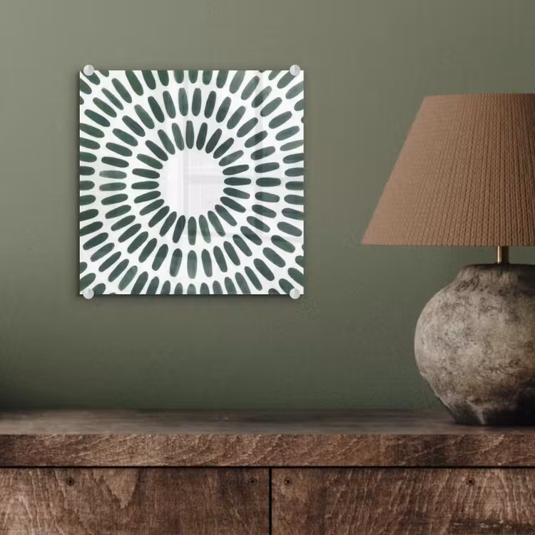Abstract - Cirkel - Patroon - Modern - Groen plexiglas 5mm klein -sfeer3