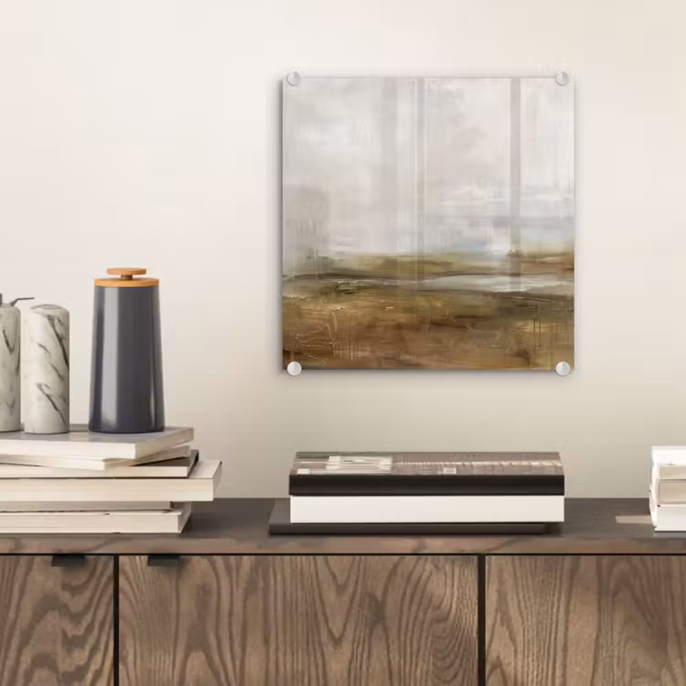 Glasbild - Zusammenfassung – Landschaft – Natur – Beige – Braun - Abstract - Landschap - Natuur - Beige - Bruin plexiglas 5mm klein