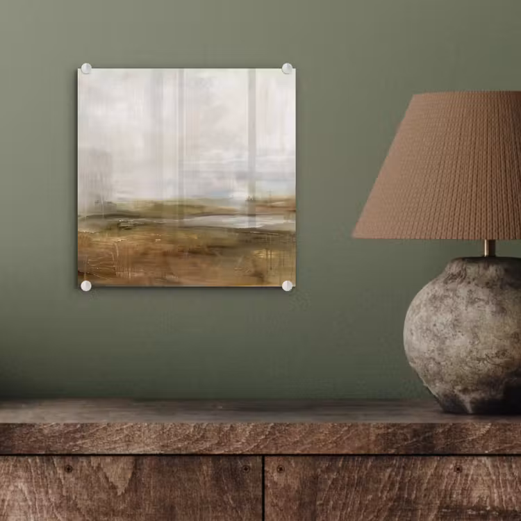 Glasbild - Zusammenfassung – Landschaft – Natur – Beige – Braun - Abstract - Landschap - Natuur - Beige - Bruin plexiglas 5mm klein