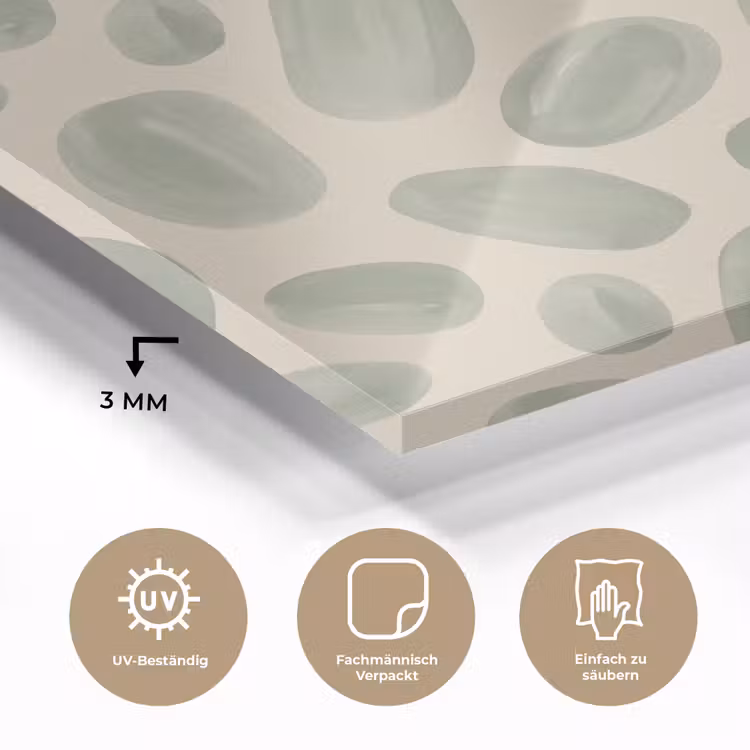 Abstract - Patroon - Organisch - Groen - Modern plexiglas 5mm klein -wsfeer2_DE
