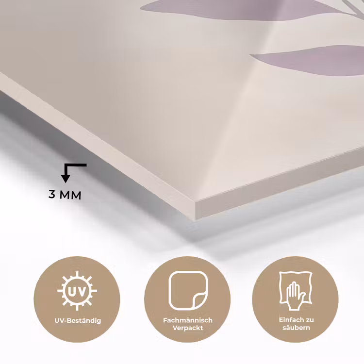 Tak - Bladeren - Minimalistisch - Beige plexiglas 5mm klein -wsfeer2_DE