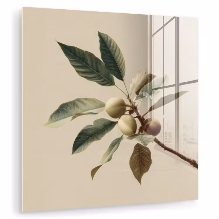 Tak - Groene Bladeren - Vruchten plexiglas 5mm klein -zzzproduct_nieuw