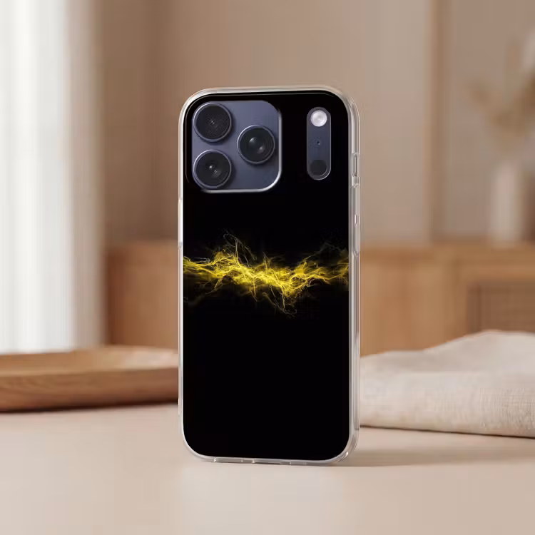 Gaming - Elektriciteit - Geel - Energie Telefoonhoesje iPhone 17 Pro klein -sfeer2