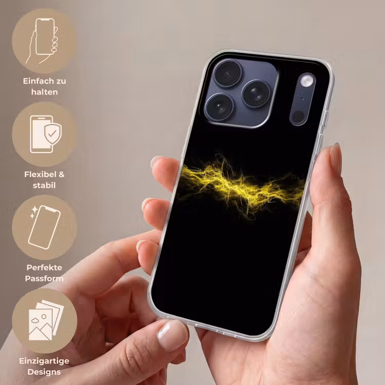Gaming - Elektriciteit - Geel - Energie Telefoonhoesje iPhone 17 Pro klein -sfeer3_DE