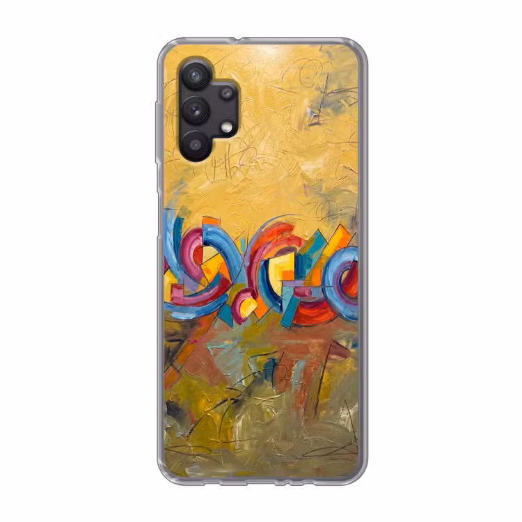 Abstract - Cirkels - Schilderij - Kleurrijk - Dynamisch Telefoonhoesje Samsung Galaxy A32 5G klein -3d