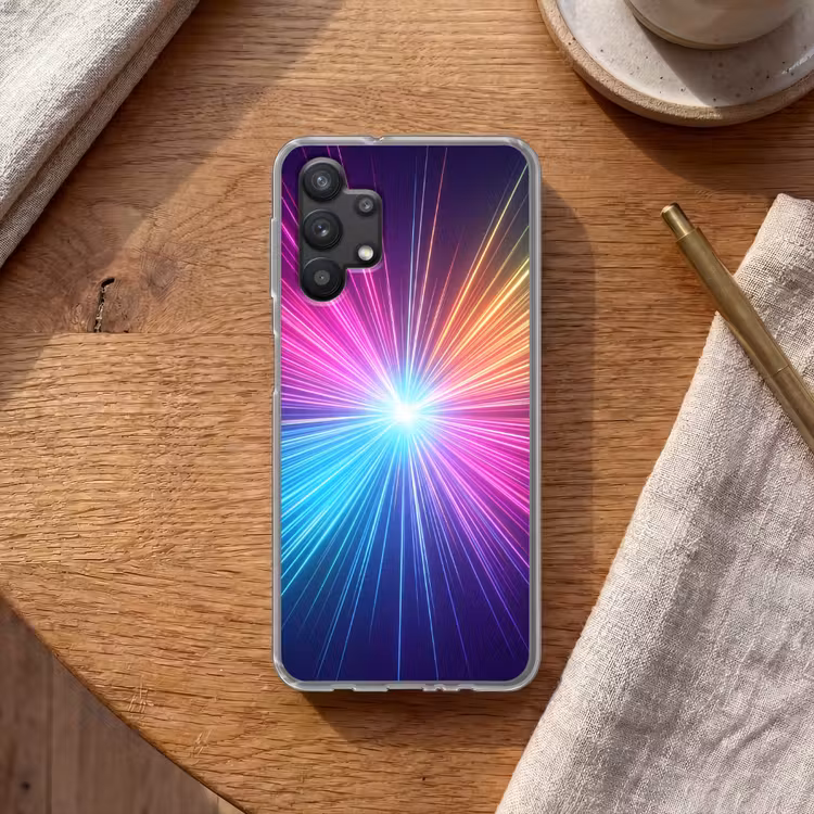 Abstract - Light - Burst - Modern - Colorful Telefoonhoesje Samsung Galaxy A32 5G klein -sfeer1