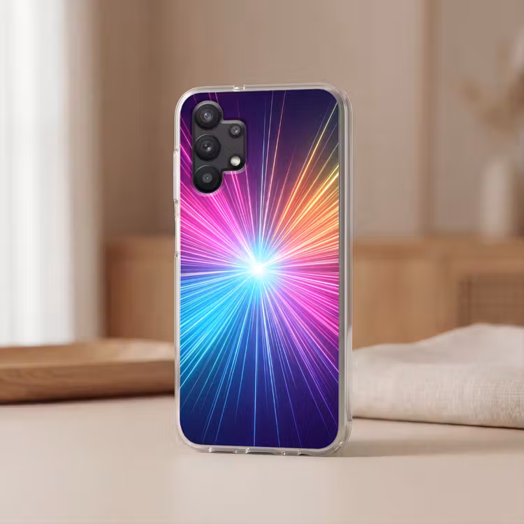Abstract - Light - Burst - Modern - Colorful Telefoonhoesje Samsung Galaxy A32 5G klein -sfeer2