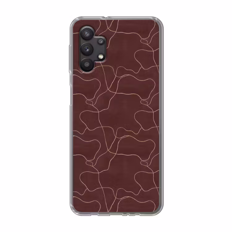 Abstract - Modern - Bruin Telefoonhoesje Samsung Galaxy A32 5G klein 346 -3d