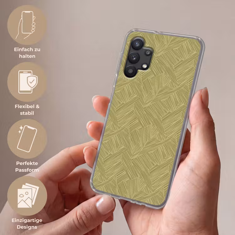 Abstract - Modern - Groen Telefoonhoesje Samsung Galaxy A32 5G klein 346 -sfeer3_DE