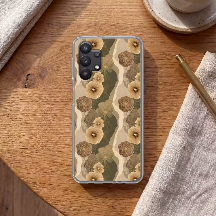 Abstract - Modern - Groen Telefoonhoesje Samsung Galaxy A32 5G klein 346 -sfeer1