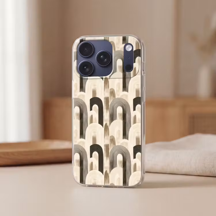 Abstract - Patroon - Bogen Telefoonhoesje iPhone 17 Pro klein 878 -sfeer2