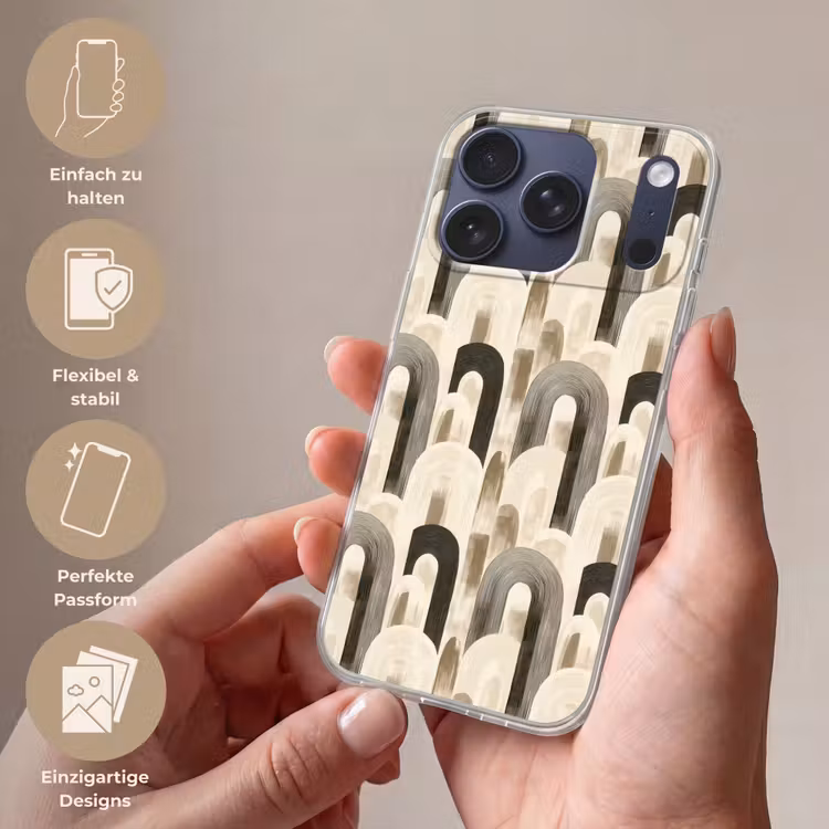 Abstract - Patroon - Bogen Telefoonhoesje iPhone 17 Pro klein 878 -sfeer3_DE