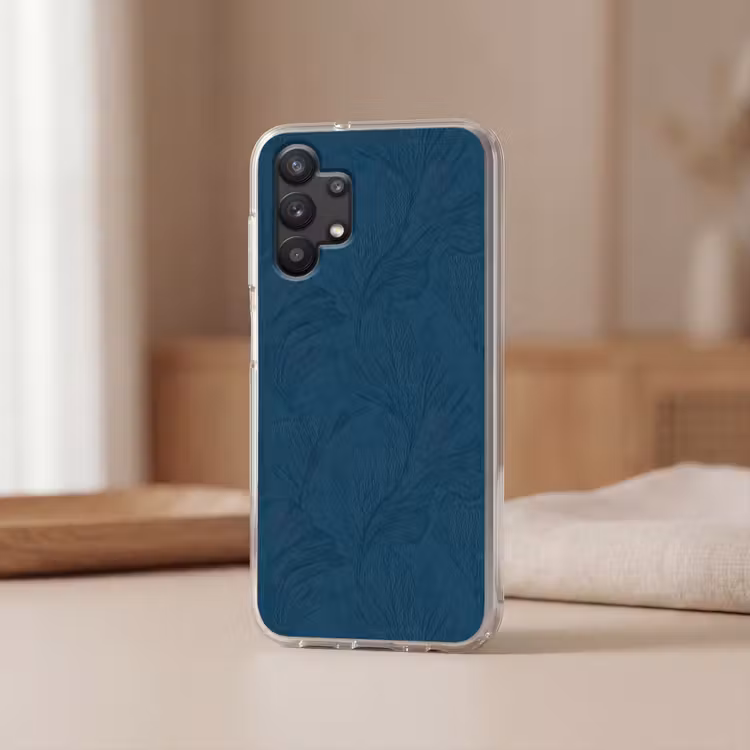 Abstract - Patroon - Donkerblauw - Elegant Telefoonhoesje Samsung Galaxy A32 5G klein 346 -sfeer2