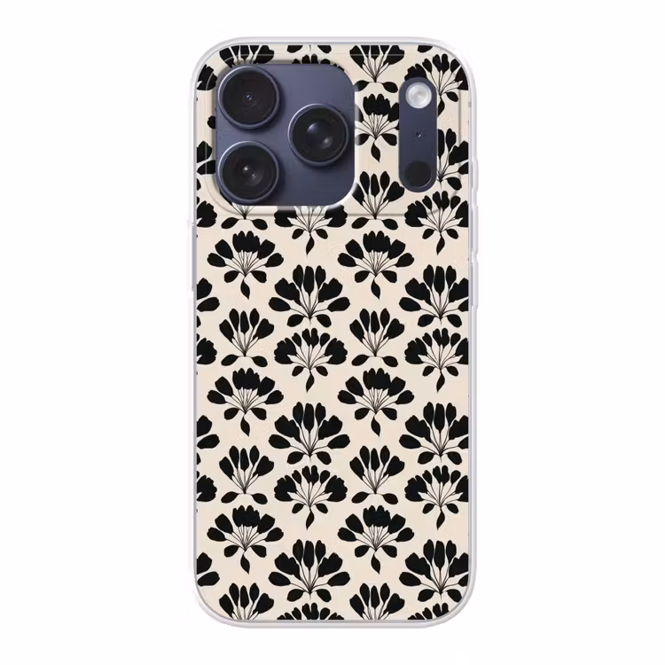 Abstract - Patroon - Zwart Telefoonhoesje iPhone 17 Pro klein 878 -3d