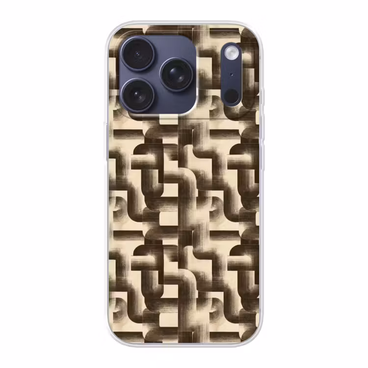Abstract - Retro - Zwart Telefoonhoesje iPhone 17 Pro klein 878 -3d