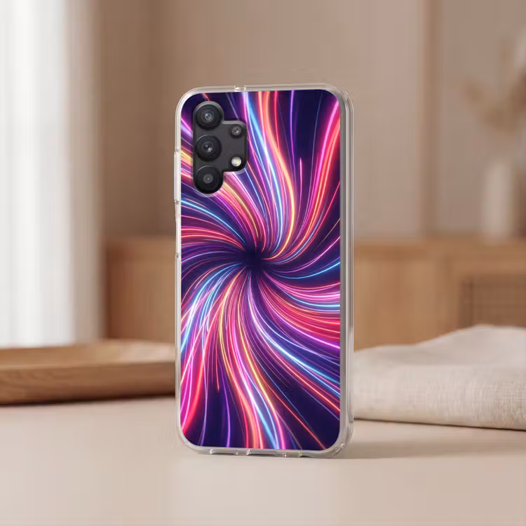 Abstract - Swirl - Futuristic - Neon Telefoonhoesje Samsung Galaxy A32 5G klein -sfeer2