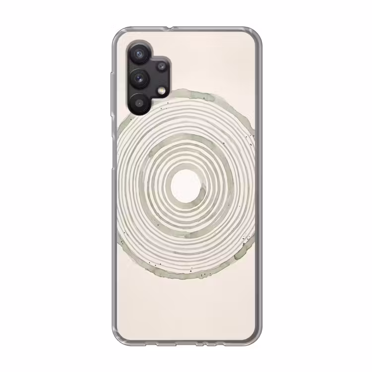 Abstractie - Cirkels - Waterverf - Groen - Modern Telefoonhoesje Samsung Galaxy A32 5G klein -3d