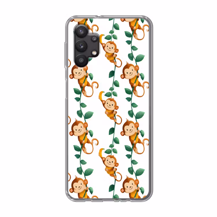 Apen - Lianen - Kleurrijk Telefoonhoesje Samsung Galaxy A32 5G klein 346 -3d