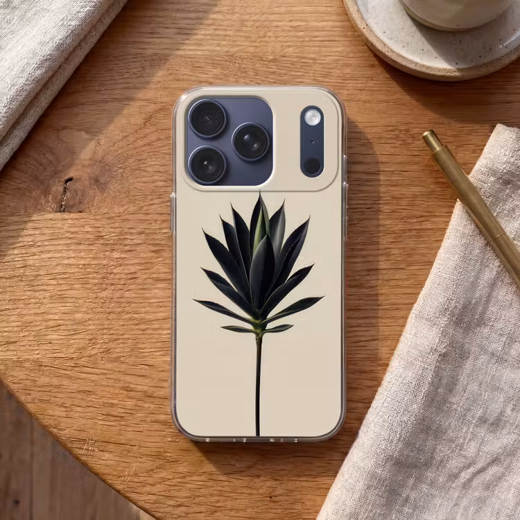 Agaveplant - Symmetrisch - Groen Telefoonhoesje iPhone 17 Pro klein -sfeer1