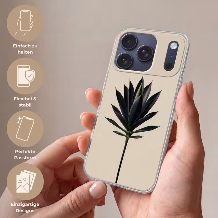 Agaveplant - Symmetrisch - Groen Telefoonhoesje iPhone 17 Pro klein -sfeer3_DE