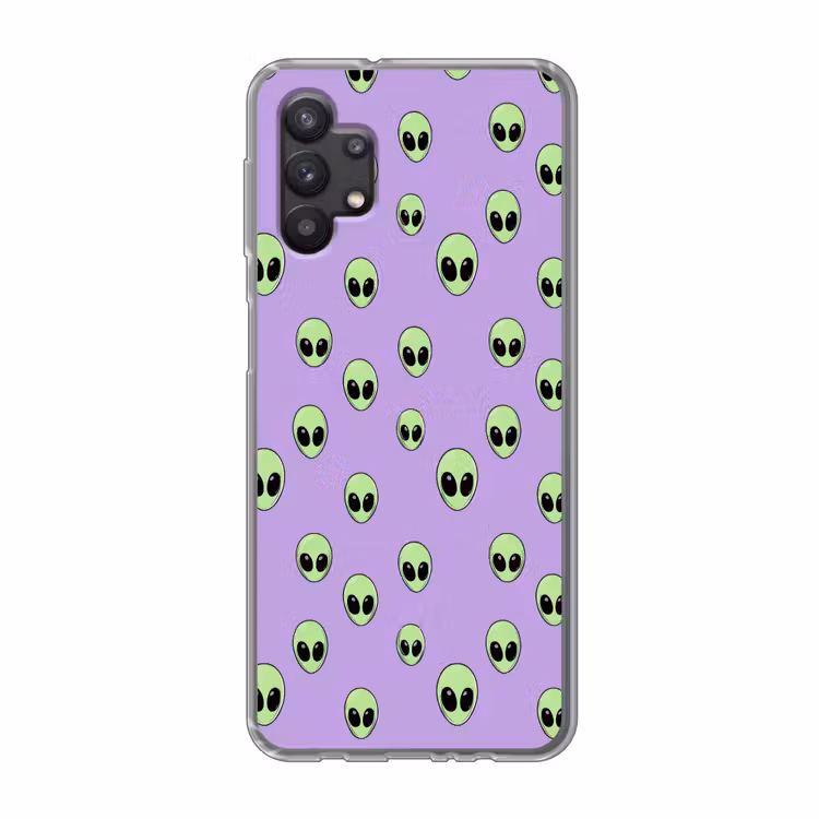 Alien - Retro - Lila Telefoonhoesje Samsung Galaxy A32 5G klein 346 -3d