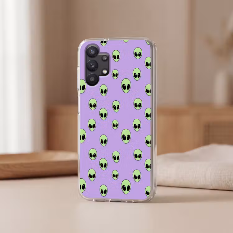 Alien - Retro - Lila Telefoonhoesje Samsung Galaxy A32 5G klein 346 -sfeer2