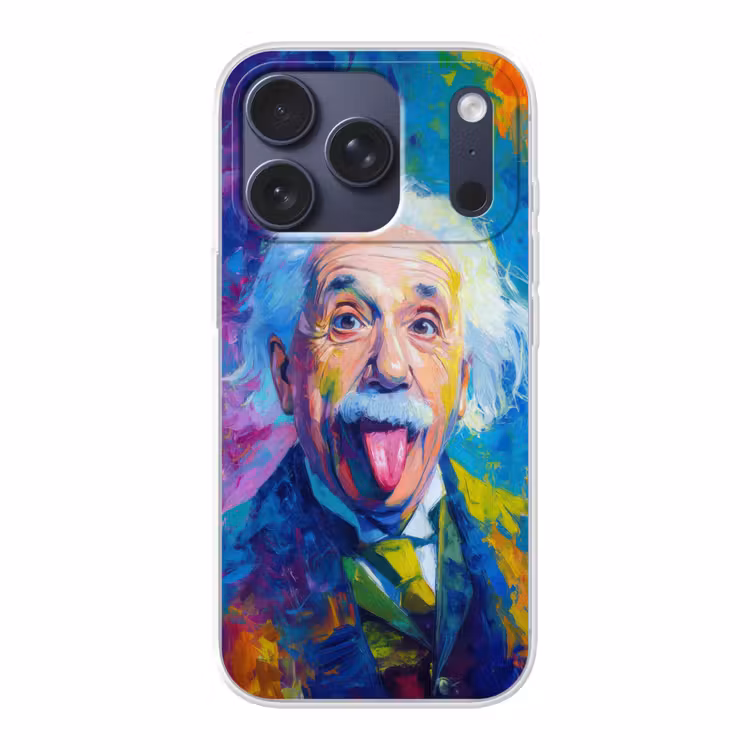 Oude man - Expressief - Kleurrijk Telefoonhoesje iPhone 17 Pro klein -3d