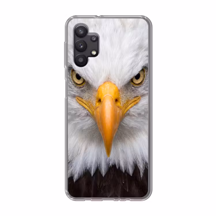 Amerikaans - Zeearend - Portret - Geel Telefoonhoesje Samsung Galaxy A32 5G klein -3d