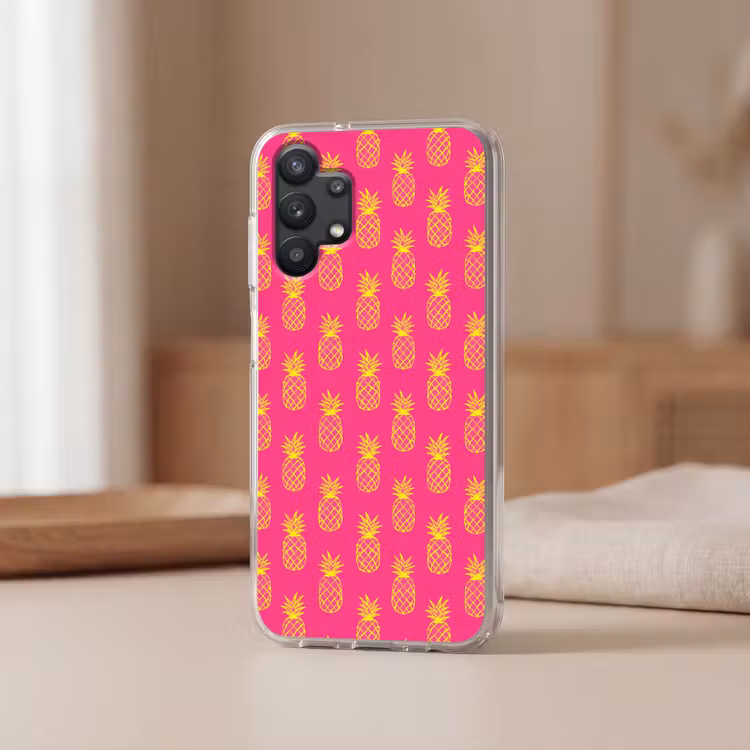 Ananas - Trendy - Roze Telefoonhoesje Samsung Galaxy A32 5G klein 346 -sfeer2